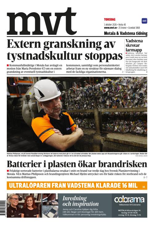 Motala Vadstena Tidning 1.10.2026