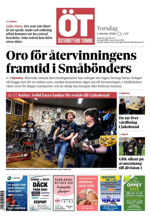 Österbottens Tidning 1.10.2026