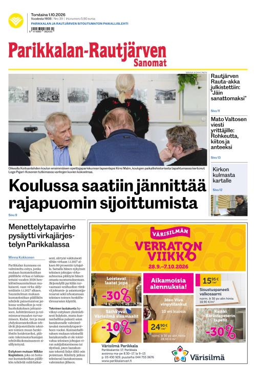 Parikkalan-Rautjärven Sanomat 1.10.2026