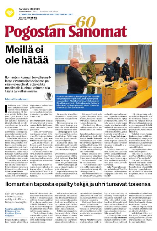 Pogostan Sanomat 1.10.2026