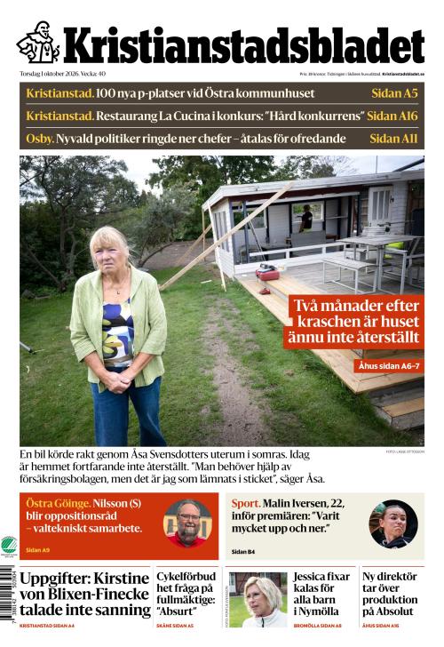Kristianstadsbladet 1.10.2026