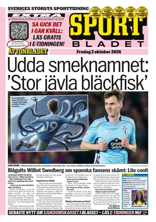 Aftonbladet Sportbladet 2.10.2026