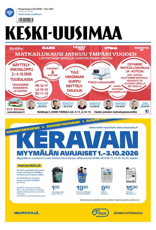 Keski-Uusimaa 2.10.2026