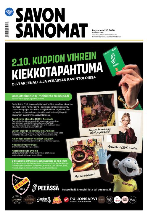 Savon Sanomat 2.10.2026