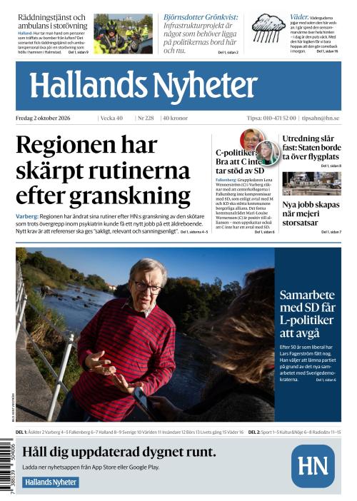 Hallands Nyheter 2.10.2026