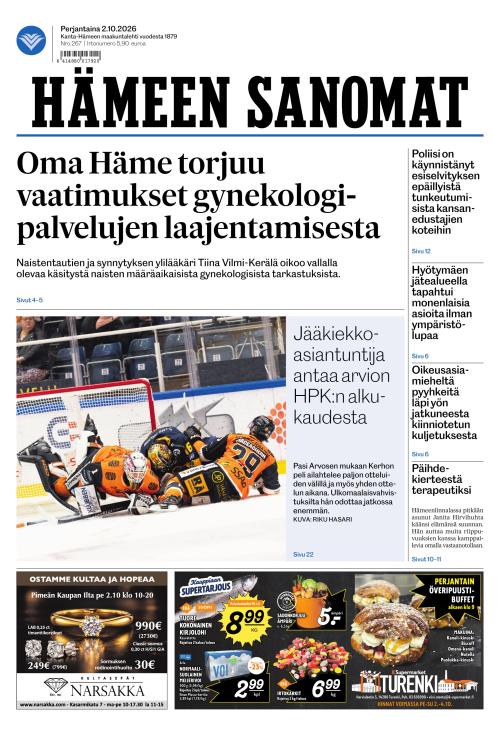 Hämeen Sanomat 2.10.2026