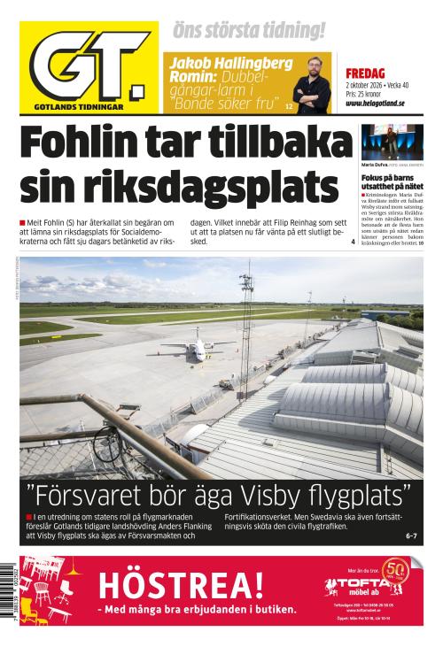 Gotlands Tidningar 2.10.2026