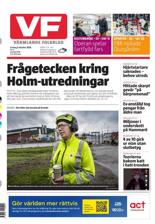 Värmlands Folkblad 2.10.2026