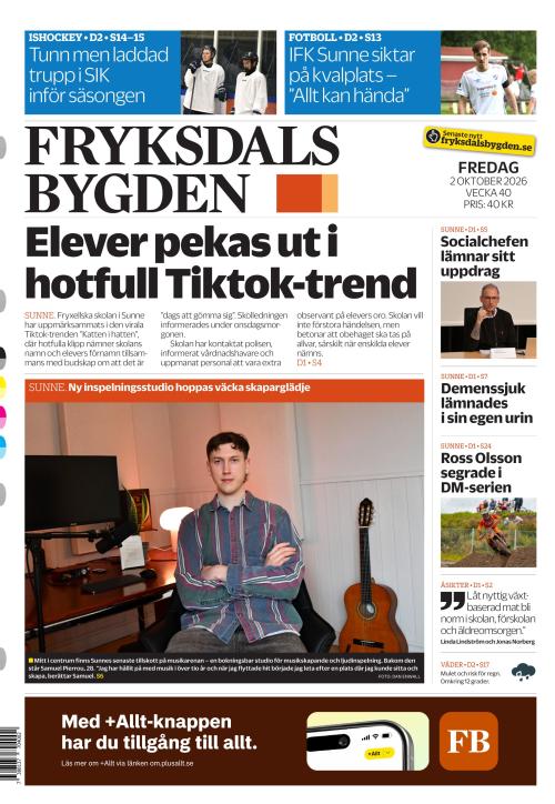 Fryksdals-Bygden 2.10.2026