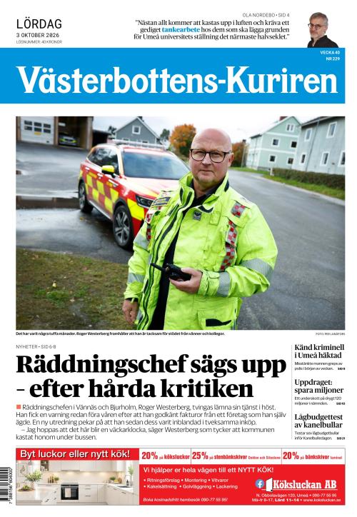 Västerbottens-Kuriren 3.10.2026