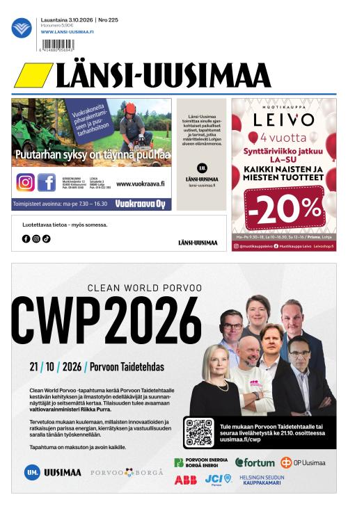 Länsi-Uusimaa 3.10.2026