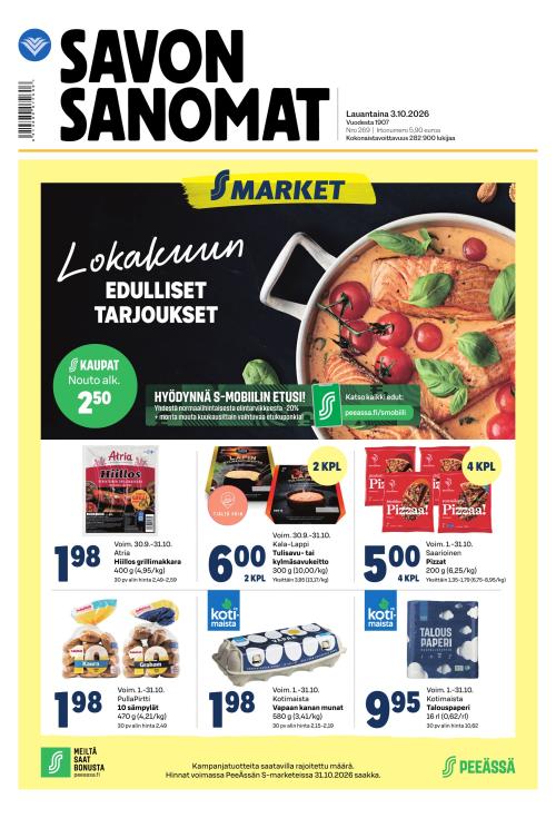Savon Sanomat 3.10.2026
