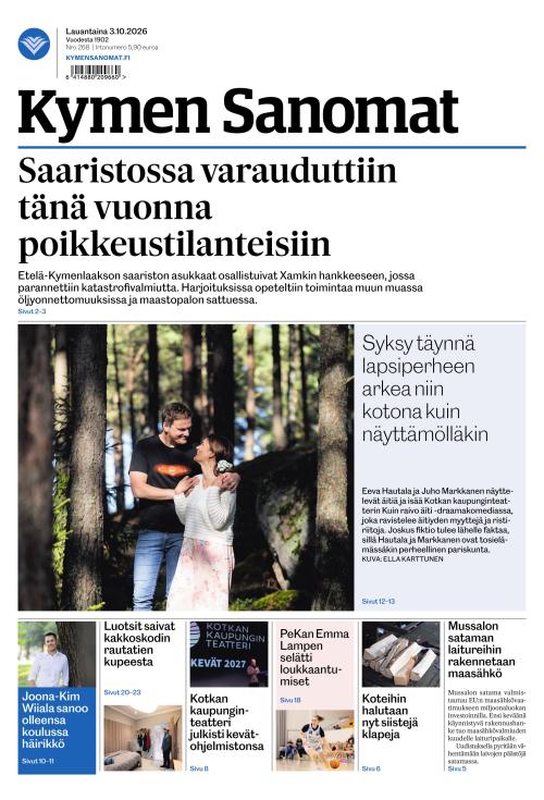 Kymen Sanomat 3.10.2026
