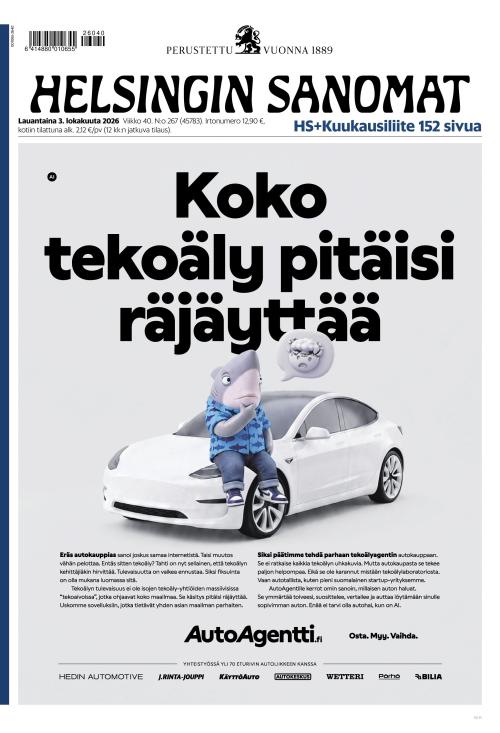 Helsingin Sanomat 3.10.2026