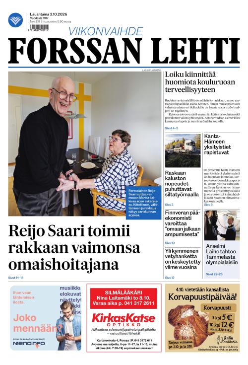 Forssan Lehti 3.10.2026