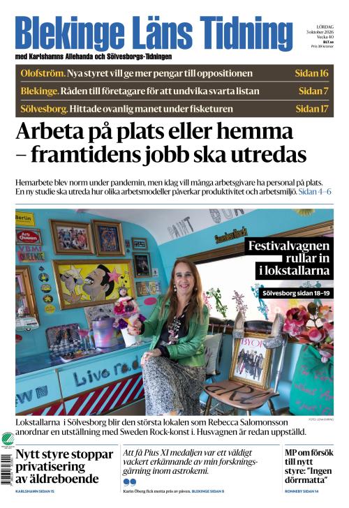 Blekinge Läns Tidning 3.10.2026