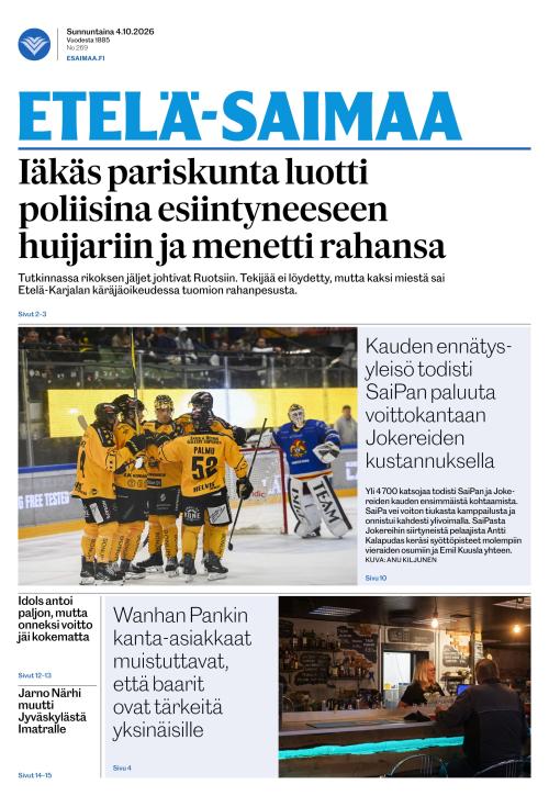 Etelä-Saimaa 4.10.2026