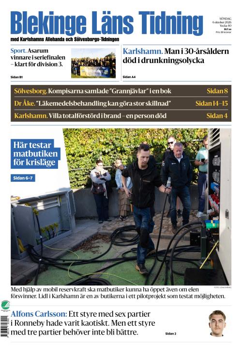 Blekinge Läns Tidning 4.10.2026