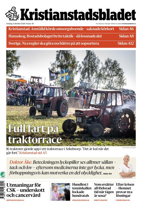 Kristianstadsbladet 4.10.2026