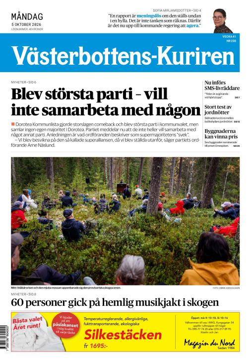 Västerbottens-Kuriren 5.10.2026