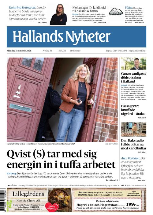 Hallands Nyheter 5.10.2026
