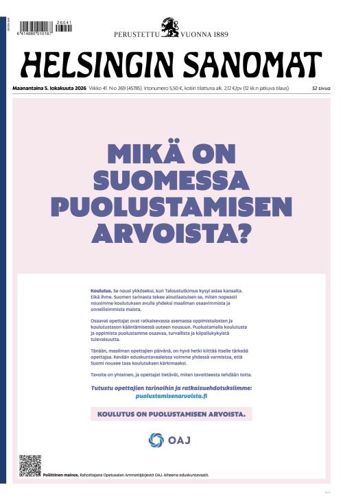 Helsingin Sanomat 5.10.2026