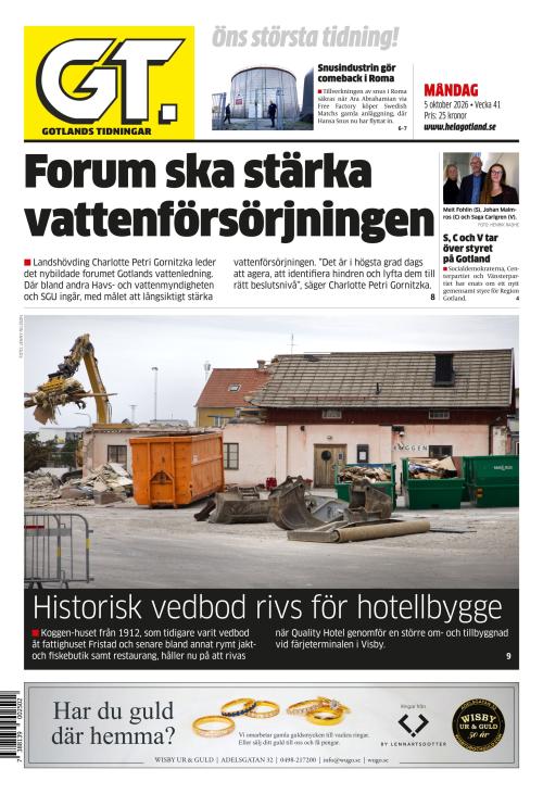 Gotlands Tidningar 5.10.2026