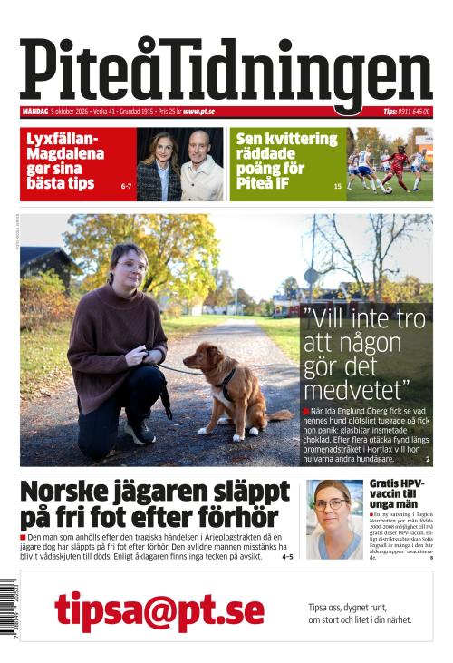 Piteå-Tidningen 5.10.2026