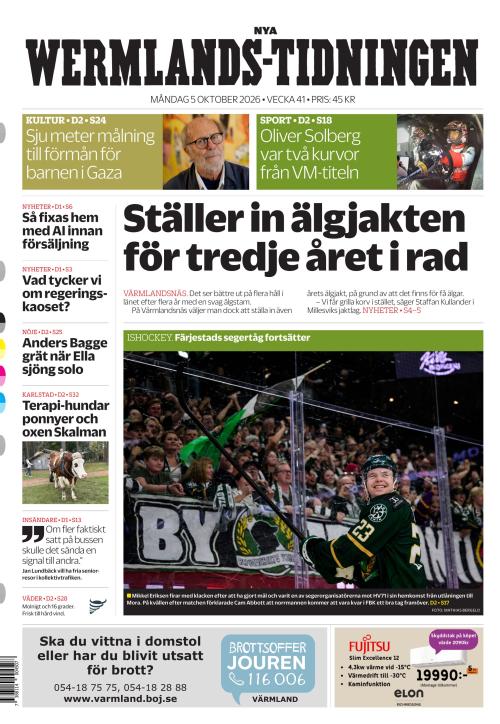 Nya Wermlands-Tidningen 5.10.2026