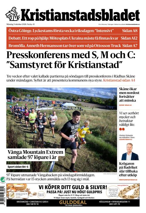 Kristianstadsbladet 5.10.2026