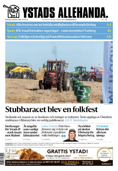 Ystads Allehanda 5.10.2026