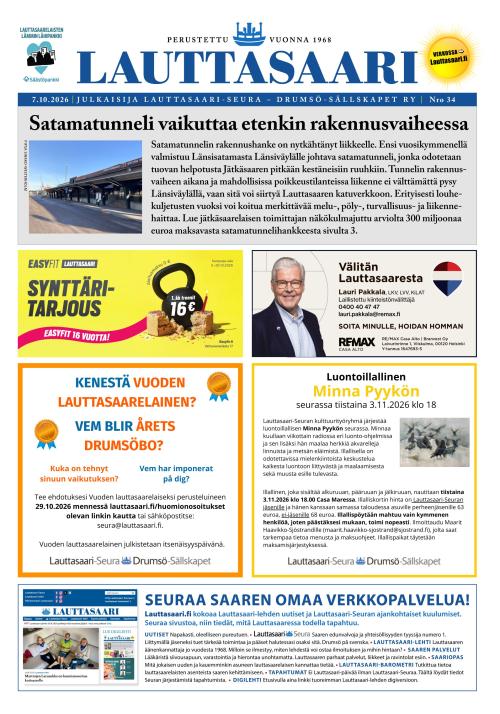 Lauttasaari-lehti 7.10.2026