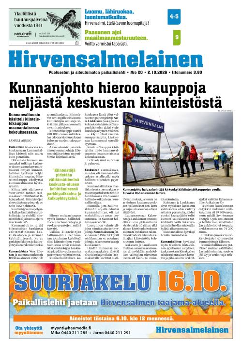 Hirvensalmelainen 2.10.2026