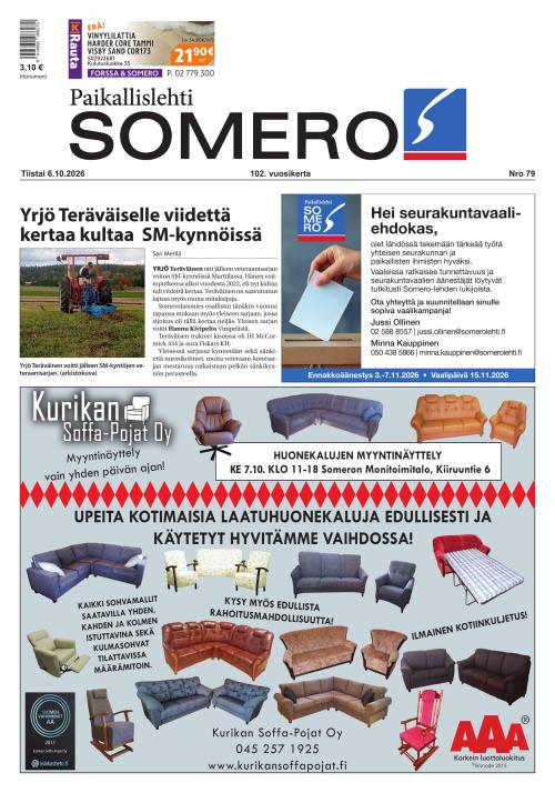 Paikallislehti Somero 6.10.2026