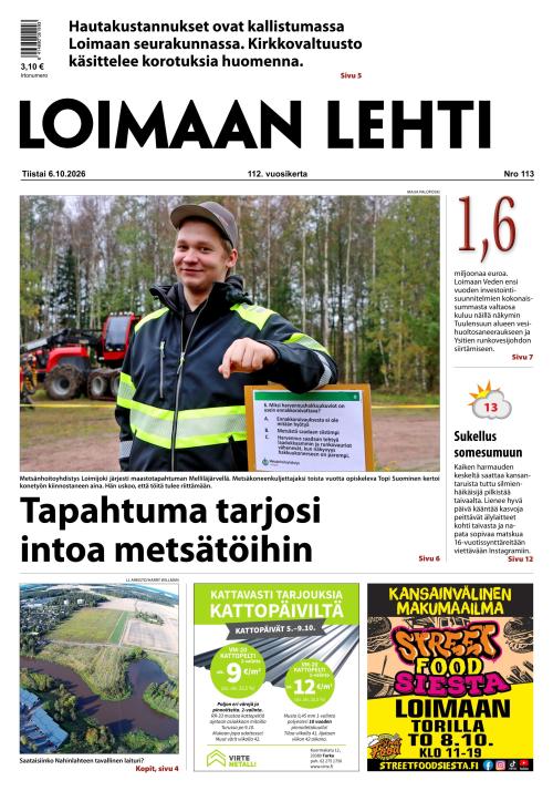Loimaan Lehti 6.10.2026
