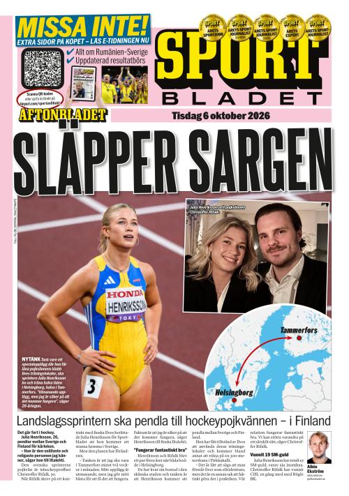 Aftonbladet Sportbladet 6.10.2026