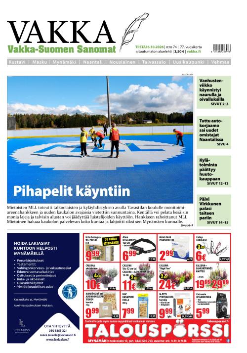 Vakka-Suomen Sanomat 6.10.2026