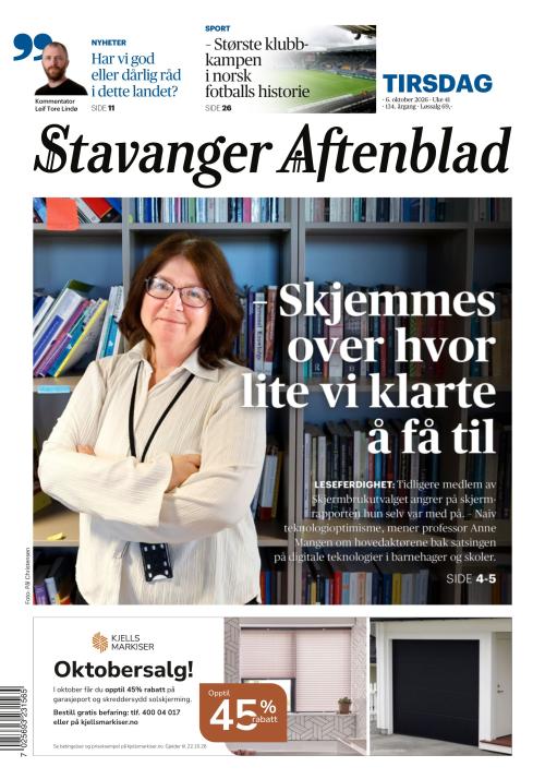 Stavanger Aftenblad 6.10.2026