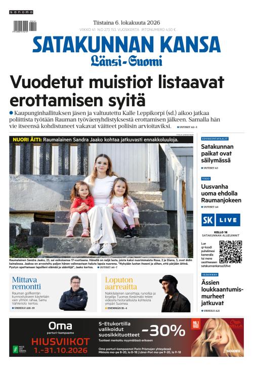 Satakunnan Kansa Länsi-Suomi 6.10.2026