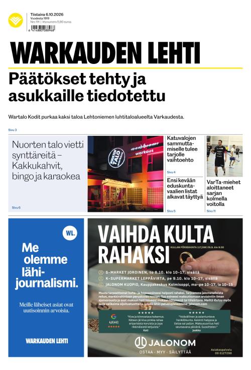 Warkauden Lehti 6.10.2026