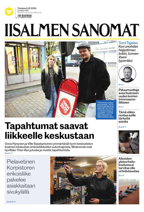 Iisalmen Sanomat 6.10.2026