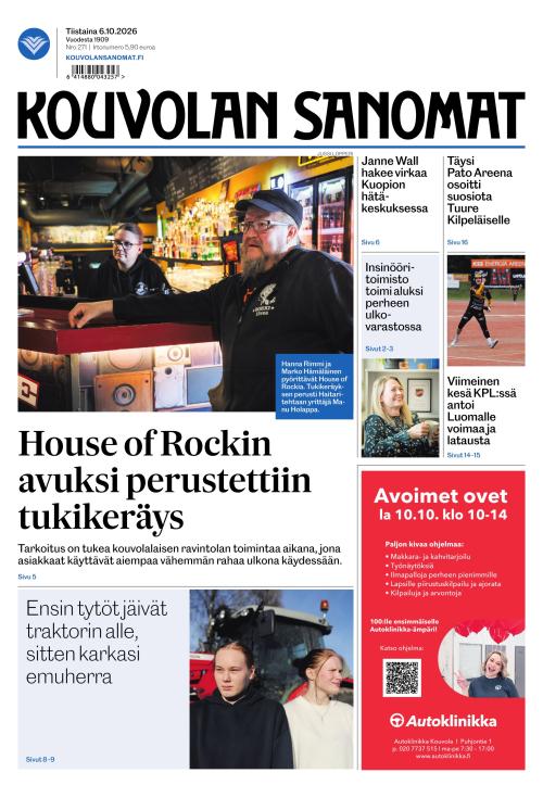 Kouvolan Sanomat 6.10.2026