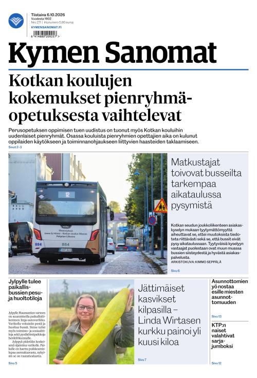 Kymen Sanomat 6.10.2026