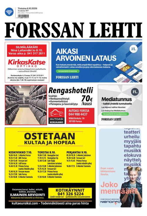Forssan Lehti 6.10.2026