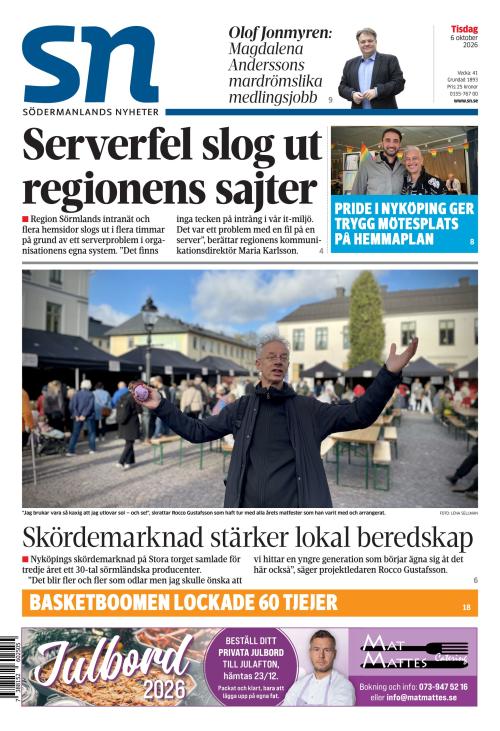 Södermanlands Nyheter 6.10.2026