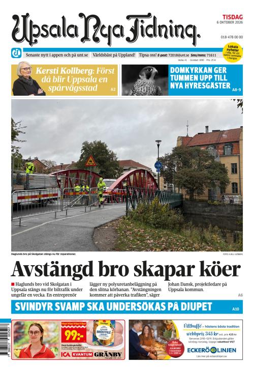 Upsala Nya Tidning 6.10.2026