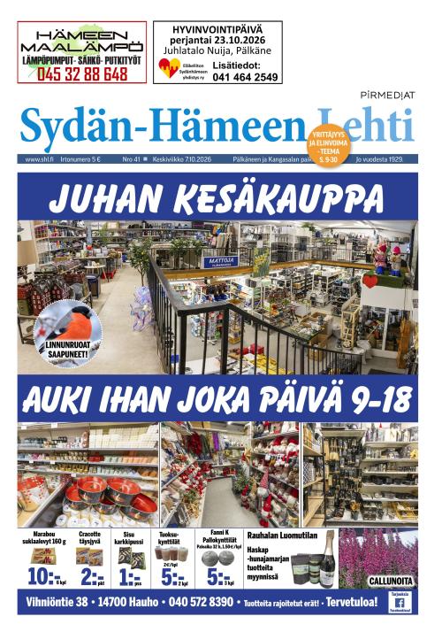 Sydän-Hämeen Lehti 7.10.2026