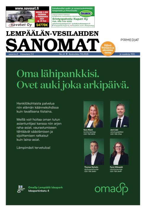 Lempäälän-Vesilahden Sanomat 7.10.2026