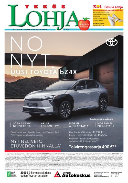 Kaupunkilehti Ykkös-Lohja 41/2026