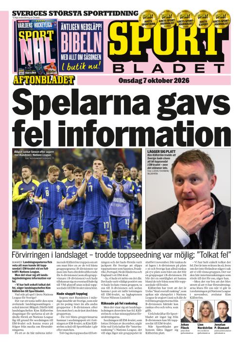 Aftonbladet Sportbladet 7.10.2026
